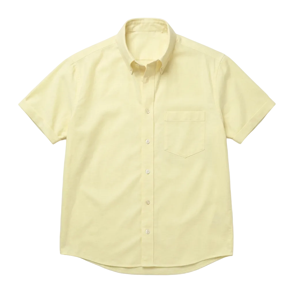 The Short Sleeve Atticus 120 in Warm Ivory Cotton Flax
