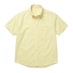 The Short Sleeve Atticus 120 in Warm Ivory Cotton Flax