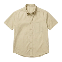 The Short Sleeve Atticus 160 in Buttercream Indian Cotton