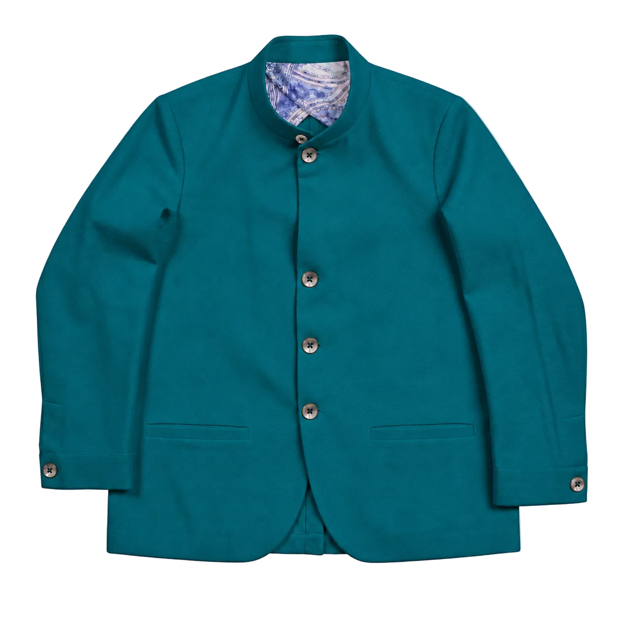 The Sammy 120 in Teal Blue Cotton Flax