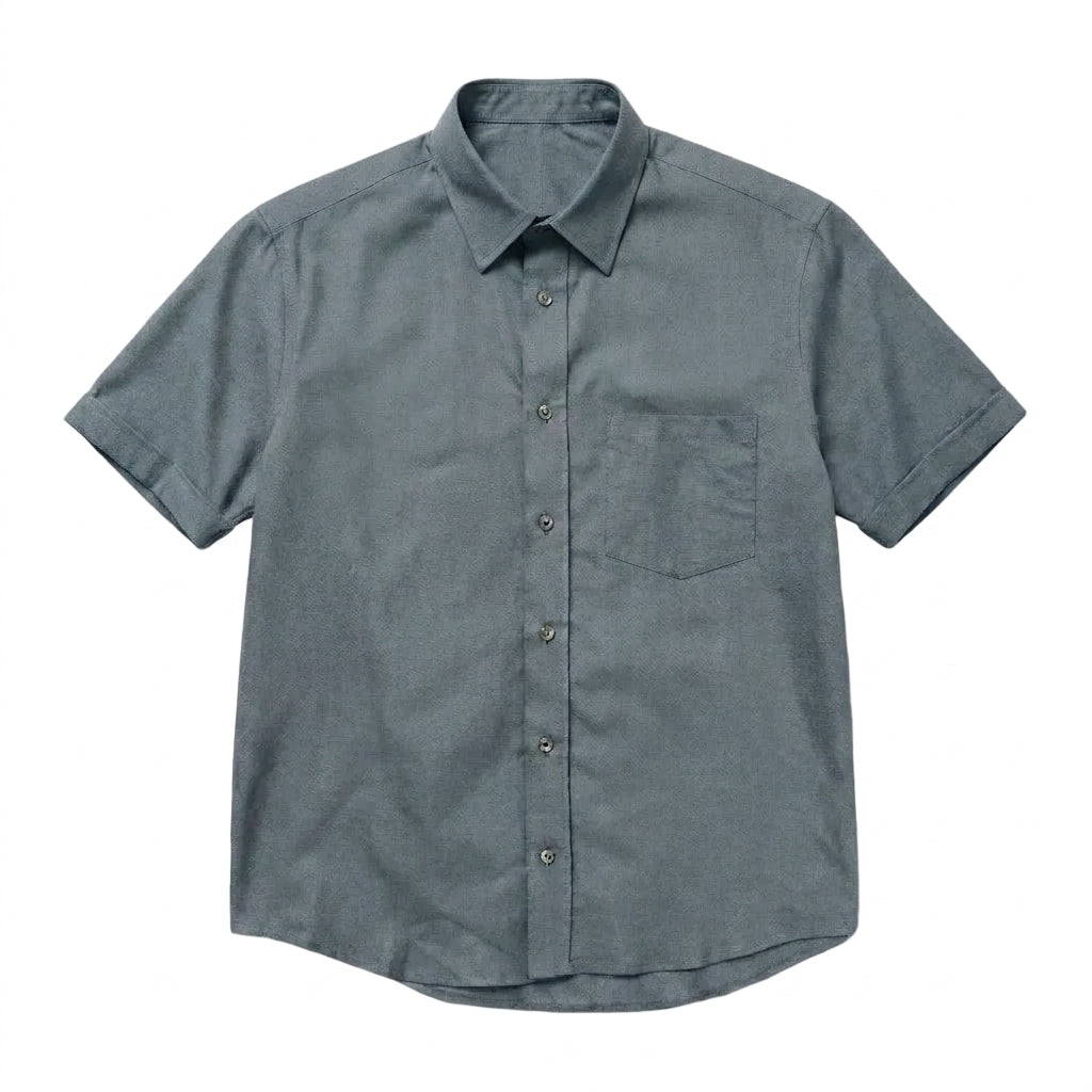 The Short Sleeve Mercier 125 in Muted Slate Linen Gallery 1