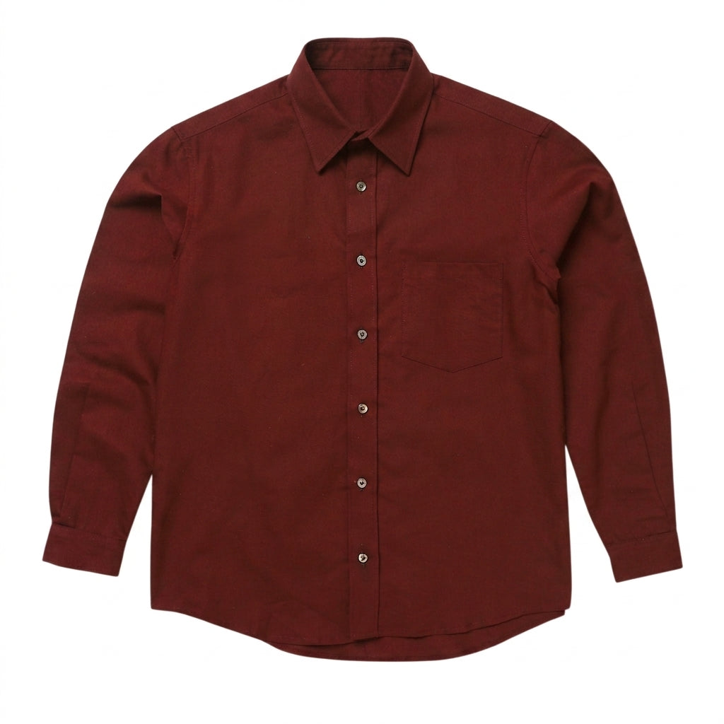 The Mercier 160 in Smoked Burgundy Oxford Cotton Gallery 1