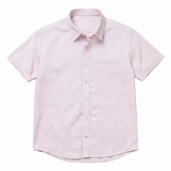 The Short Sleeve Jack 160 in Lilac Pinpoint Oxford Cotton