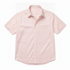 The Short Sleeve Jack 160 in Pink Whisper Pinpoint Oxford Cotton