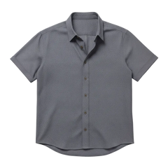 The Short Sleeve Jack 160 in Blue Static Pinpoint Oxford Cotton
