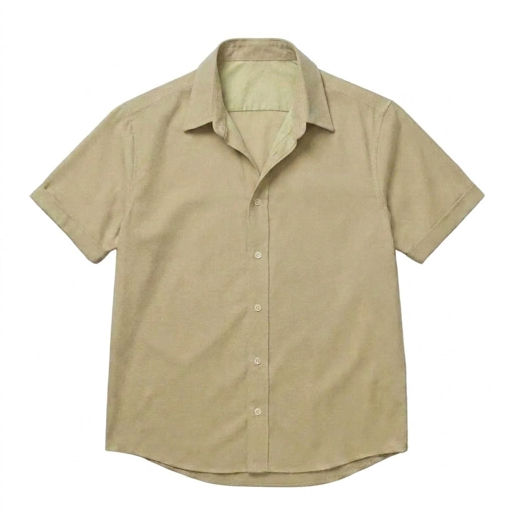 The Short Sleeve Mercier 120 in Ecru Beige Cotton Flax Gallery 1