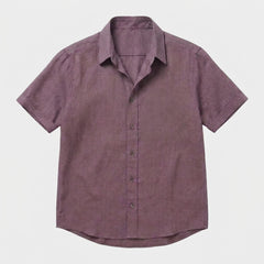The Short Sleeve Jack 125 in Smoked Plum Linen