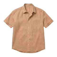 The Short Sleeve Jack 140 in Soft Terracota Linen