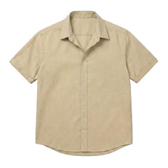 The Short Sleeve Jack 160 in Warm Sand Indian Cotton