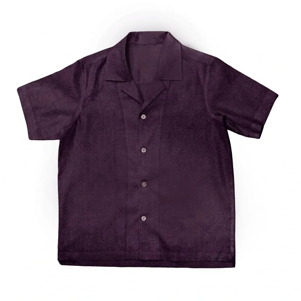 The Fleming 140 in Deep Plum Linen