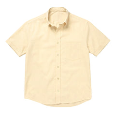 The Short Sleeve Atticus 160 in Safari Dust Indian Cotton