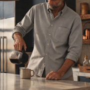 The Atticus 160 in Riverstone Grey Indian Cotton