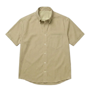The Short Sleeve Atticus 120 in Ecru Beige Cotton Flax