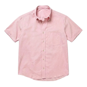 The Short Sleeve Atticus 160 in Blush Pop Pinpoint Oxford Cotton