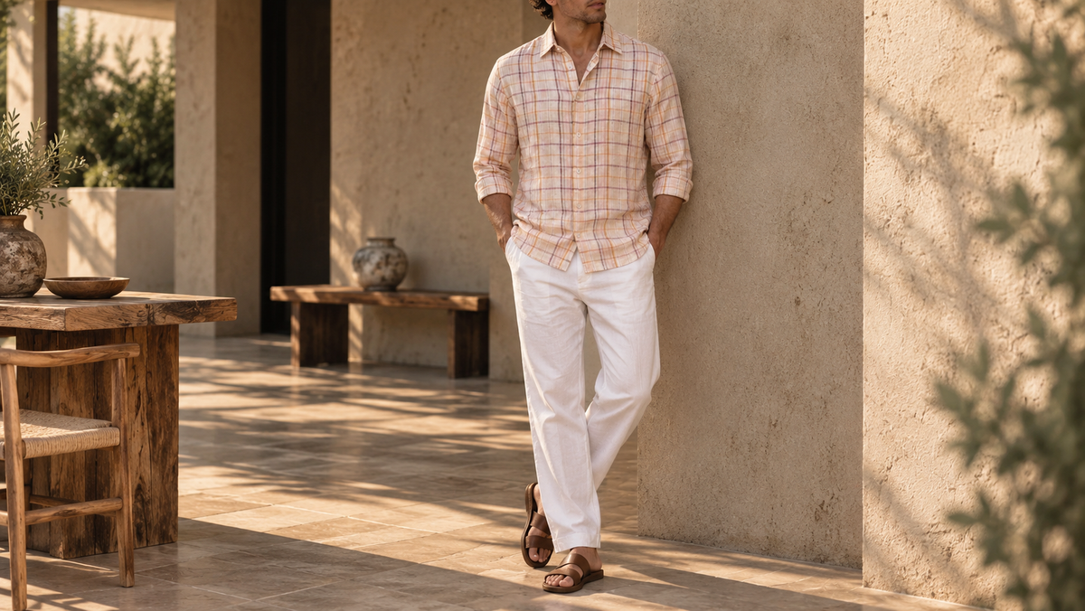 The Jack 68 in Baazar Check Kala Cotton worn