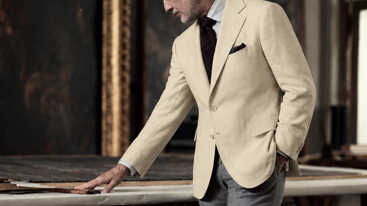 The Newman 210 in Makhan Merino Wool worn