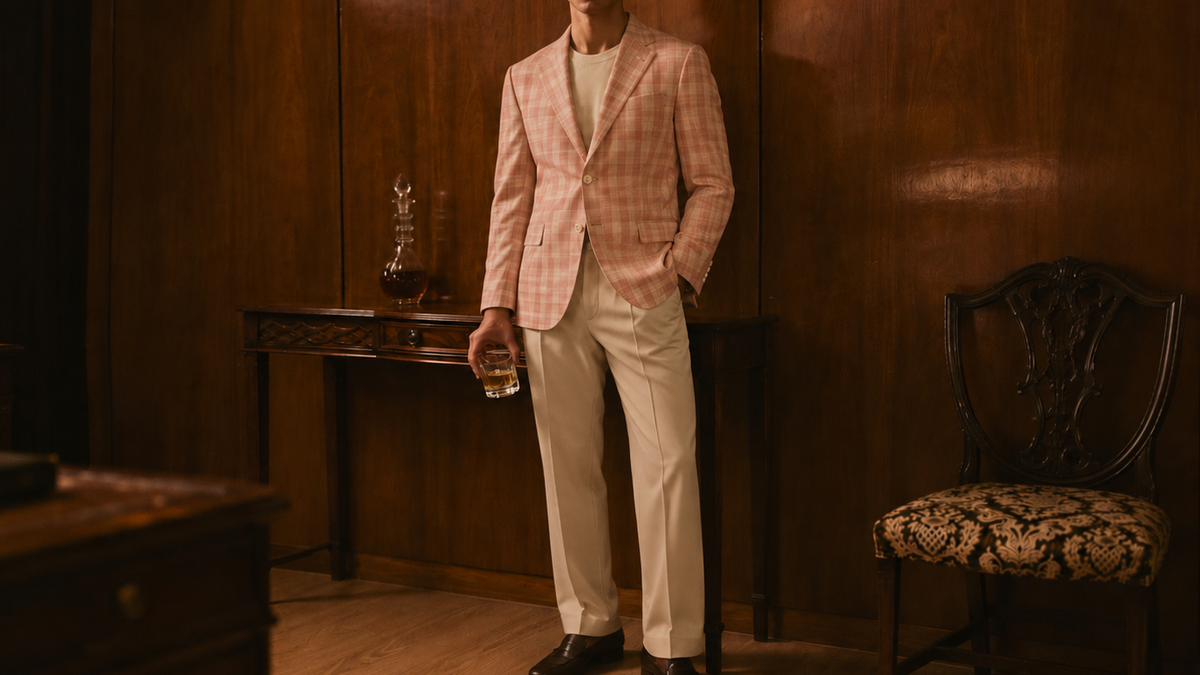 The Newman 220 in Saanjh Merino Wool worn
