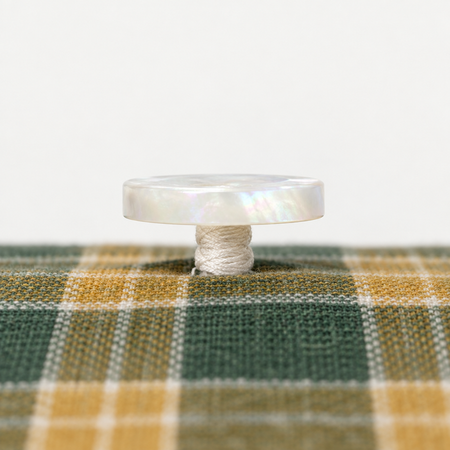 Mother Of Pearl Buttons with Fleur De Lys Stitch & Shank