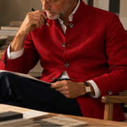 The Sammy 120 in Cranberry Red Cotton Flax