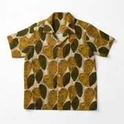 The Fleming 70 in Olive Foliage Hand Block Print Indian Cotton