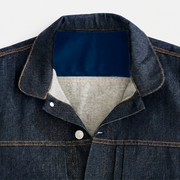 The Takumi Trucker Jacket 340 in Blue Gold Cotton Denim