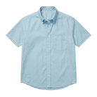 The Short Sleeve Atticus 160 in Sky Blue Indian Cotton