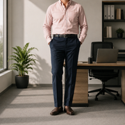 The Atticus 160 in Pink Whisper Pinpoint Oxford Cotton