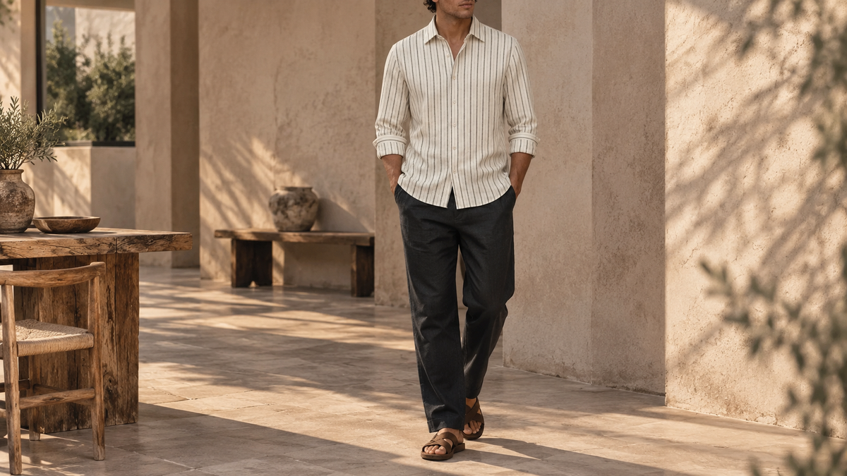 The Jack 78 in Nalla Streaks Kala Cotton worn
