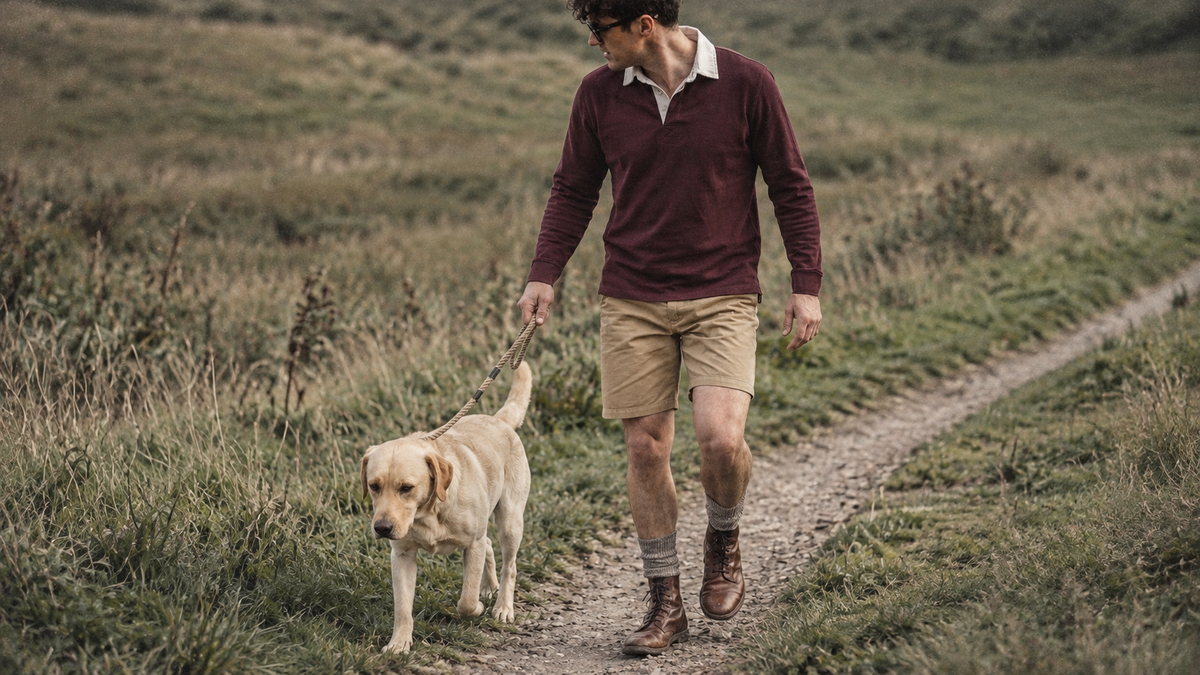 The Huxley 200 in Burgundy Merino worn