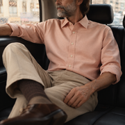 The Daniel 140 in Salmon Pink Indian Cotton
