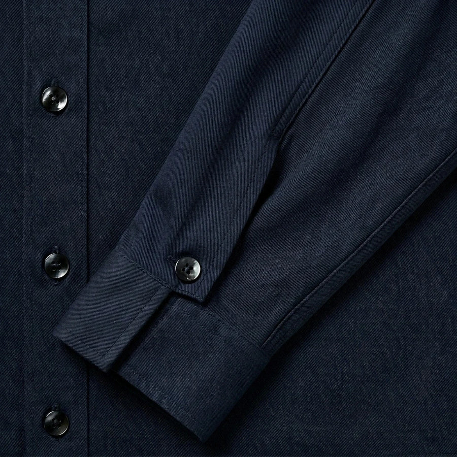 Square Barrel Cuffs. Bound Plackets.