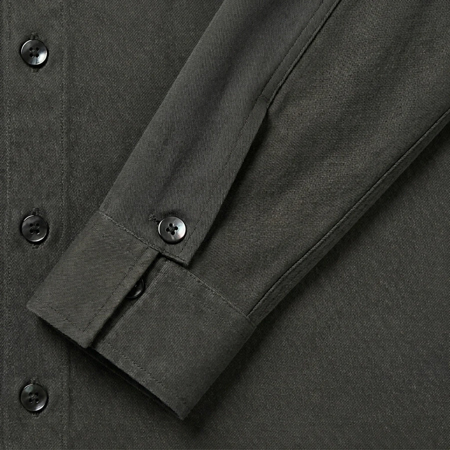 Square Barrel Cuffs. Bound Plackets.