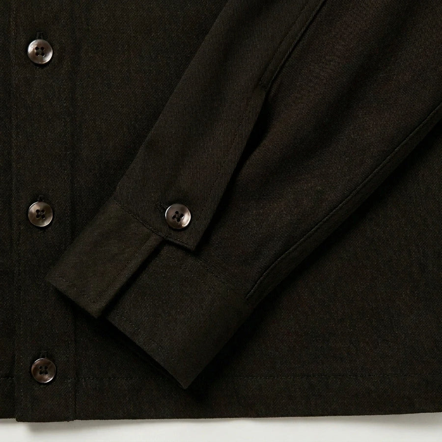 Square Barrel Cuffs. Bound Plackets.