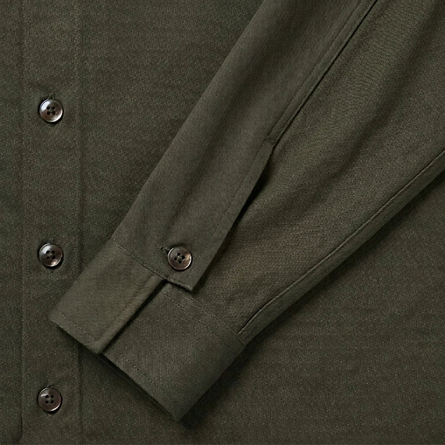 Square Barrel Cuffs. Bound Plackets.