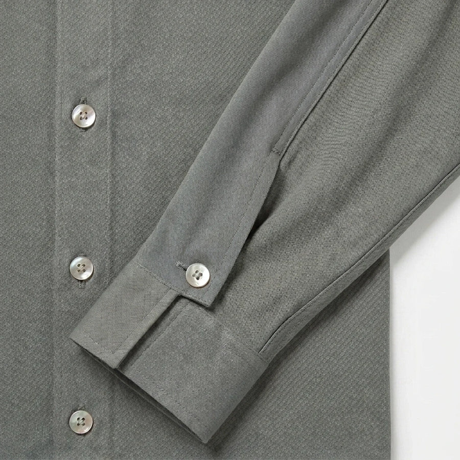 Square Barrel Cuffs. Bound Plackets.