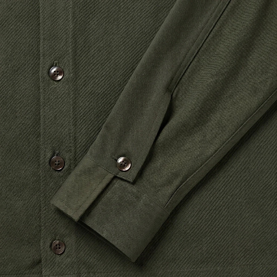 Square Barrel Cuffs. Bound Plackets.