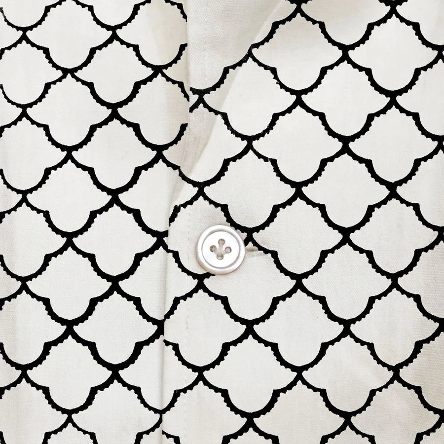Mother Of Pearl Buttons with Fleur De Lys Stitch & Shank