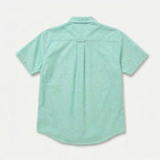The Short Sleeve Jack 160 in Seafoam Blue Pinpoint Oxford Cotton