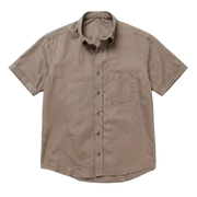 The Short Sleeve Atticus 125 in Warm Taupe Linen