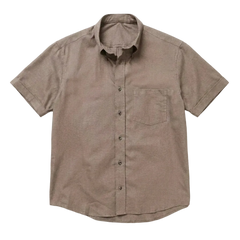 The Short Sleeve Atticus 125 in Warm Taupe Linen