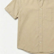 The Short Sleeve Mercier 160 in Warm Sand Indian Cotton