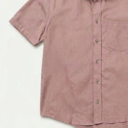 The Short Sleeve Jack 160 in Soft Salmon Indian Cotton
