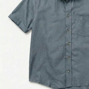 The Short Sleeve Mercier 125 in Muted Slate Linen