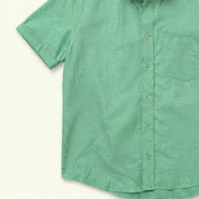 The Short Sleeve Mercier 120 in Peppermint Green Cotton Flax