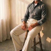 The Mercier 140 in Black Chambray Cotton