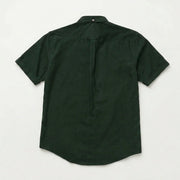 The Short Sleeve Atticus 160 in Deep Olive Indian Cotton