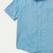 The Short Sleeve Mercier 160 in Sky Blue Indian Cotton