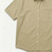 The Short Sleeve Mercier 120 in Ecru Beige Cotton Flax
