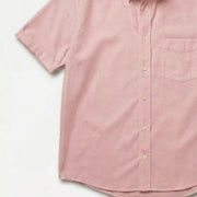 The Short Sleeve Mercier 120 in Misty Pink Cotton Flax