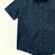 The Short Sleeve Mercier 120 in Regal Blue Cotton Flax
